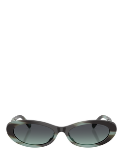 Tiffany & Co Tiffany Women's TF42508 Oval Sunglasses, Black/Blue - view 2, Black/Blue