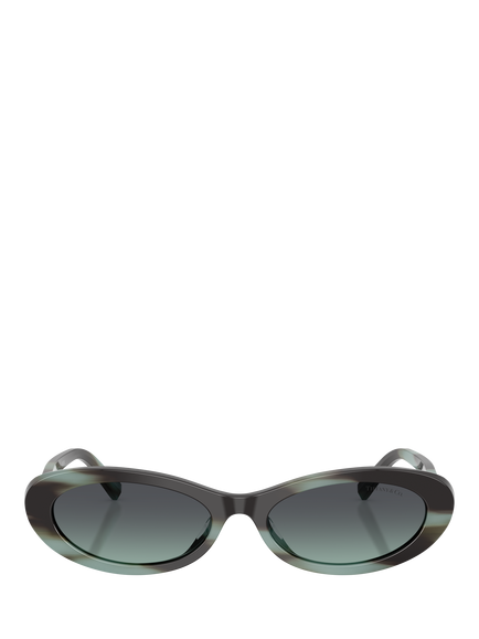Tiffany & Co Tiffany Women's TF42508 Oval Sunglasses, Black/Blue - view 2, Black/Blue