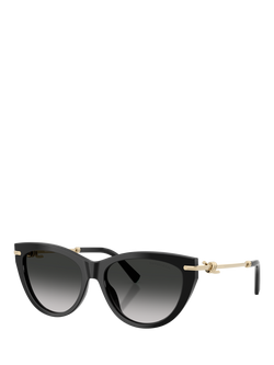 Tiffany & Co TF4253 Women's Cat's Eye Sunglasses, Black/Grey Gradient, Black/Grey Gradient