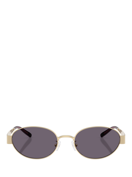 Tory Burch TY61163 Women's Oval Sunglasses, Light Gold/Violet - view 2, Light Gold/Violet