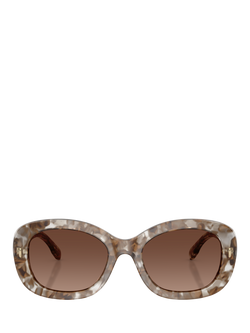 Tory Burch TY7226U Women's Oval Sunglasses, Brown Tortoise - view 2, Brown Tortoise