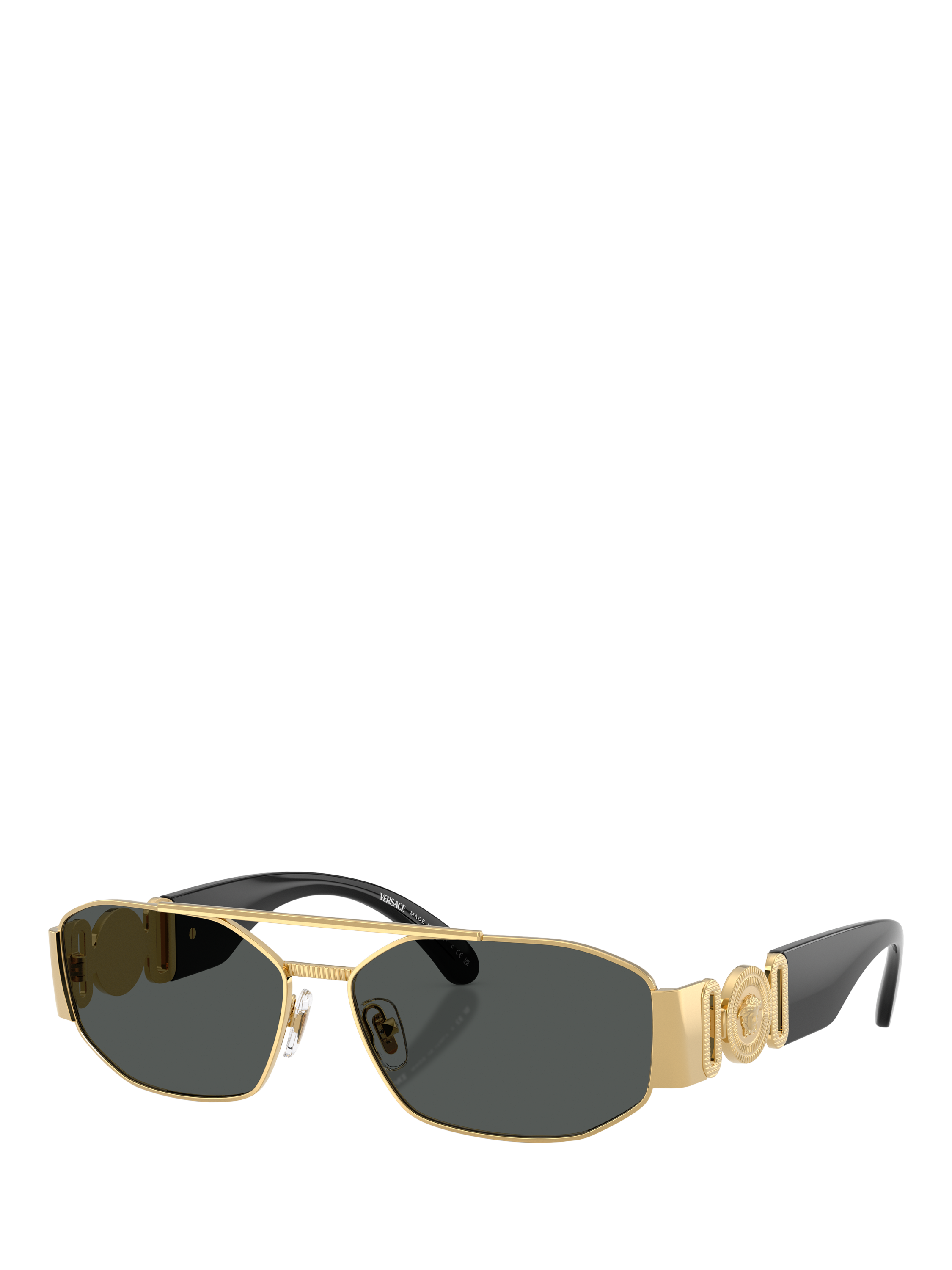 Product image 1 of 5, which shows Versace VE22871 Men's Irregular Sunglasses, Gold/Grey
