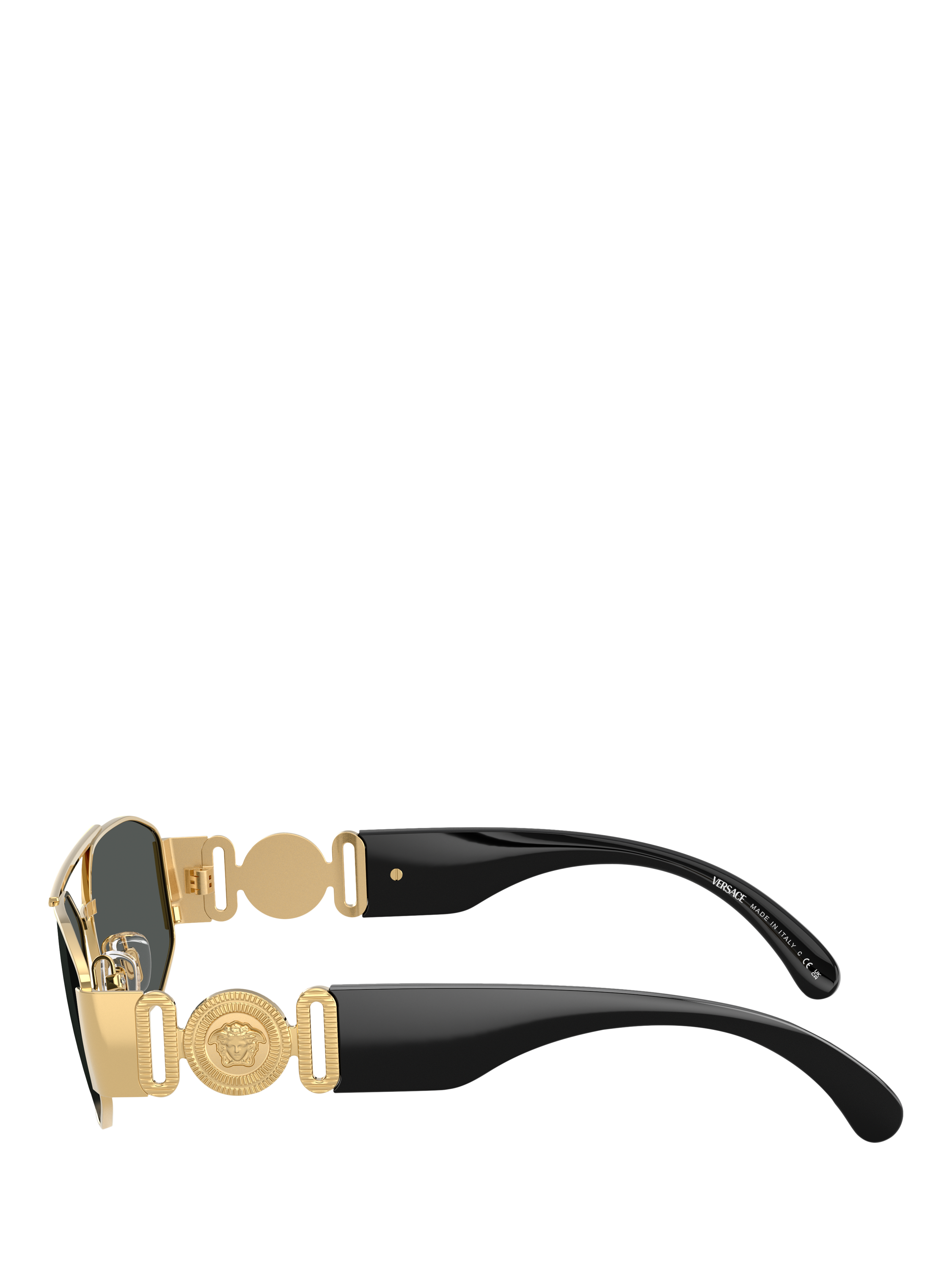 Product image 3 of 5, which shows Versace VE22871 Men's Irregular Sunglasses, Gold/Grey