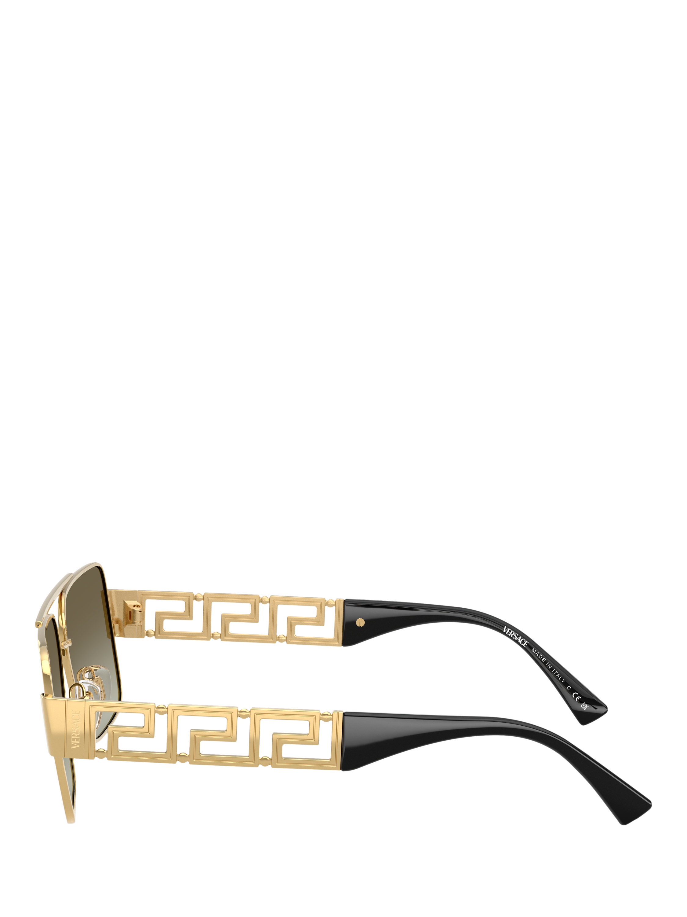 Product image 3 of 4, which shows Versace VE22901 Men's Rectangular Sunglasses, Gold/Green
