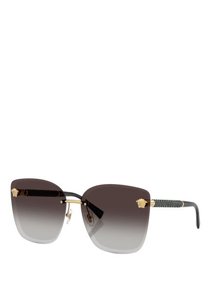 Versace VE2292 Women's Cat's Eye Sunglasses, Gold/Grey Gradient, Gold/Grey Gradient
