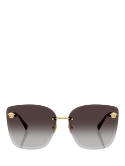 Versace VE2292 Women's Cat's Eye Sunglasses, Gold/Grey Gradient - view 2, Gold/Grey Gradient