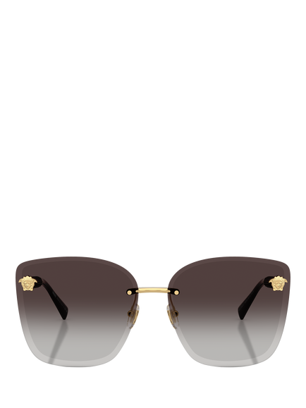 Versace VE2292 Women's Cat's Eye Sunglasses, Gold/Grey Gradient - view 2, Gold/Grey Gradient