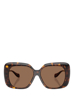 Versace VE4499U Women's Square Sunglasses, Black/Grey - view 2, Havana/Brown