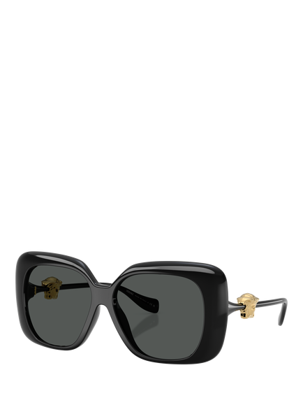 Versace VE4499U Women's Square Sunglasses, Black/Grey