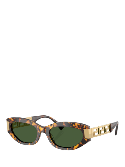 Versace VE4501 Women's Cat's Eye Sunglasses, Brown Tortoise/Green, Brown Tortoise/Green