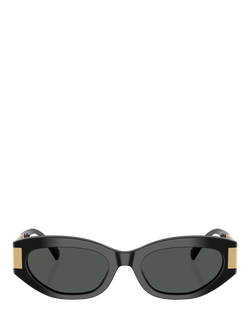 Versace VE4501G Women's Cat's Eye Sunglasses, Black/Grey - view 2, Black/Grey