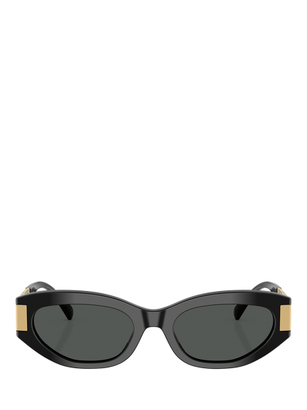 Versace VE4501G Women's Cat's Eye Sunglasses, Black/Grey - view 2, Black/Grey