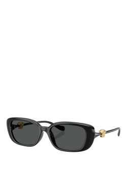 Versace VE4504D Women's Pillow Sunglasses, Black/Grey, Black/Grey