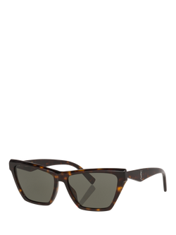 Yves Saint Laurent YS000355 Women's Cat Eye Sunglasses, Tortoise Grey