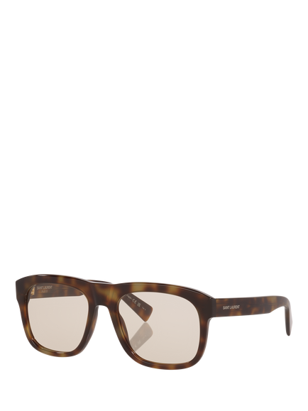 Yves Saint Laurent YS000427 Men's Square Sunglasses, Tortoise Brown/Beige, Tortoise Brown/Beige
