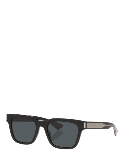 Yves Saint Laurent YS000835 Unisex Rectangular Sunglasses, Black, Black