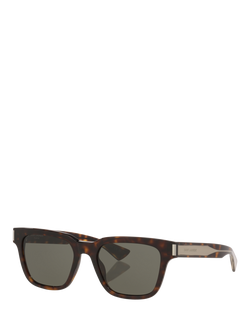 Yves Saint Laurent YS000835 Unisex Rectangular Sunglasses, Tortoise/Grey, Tortoise/Grey