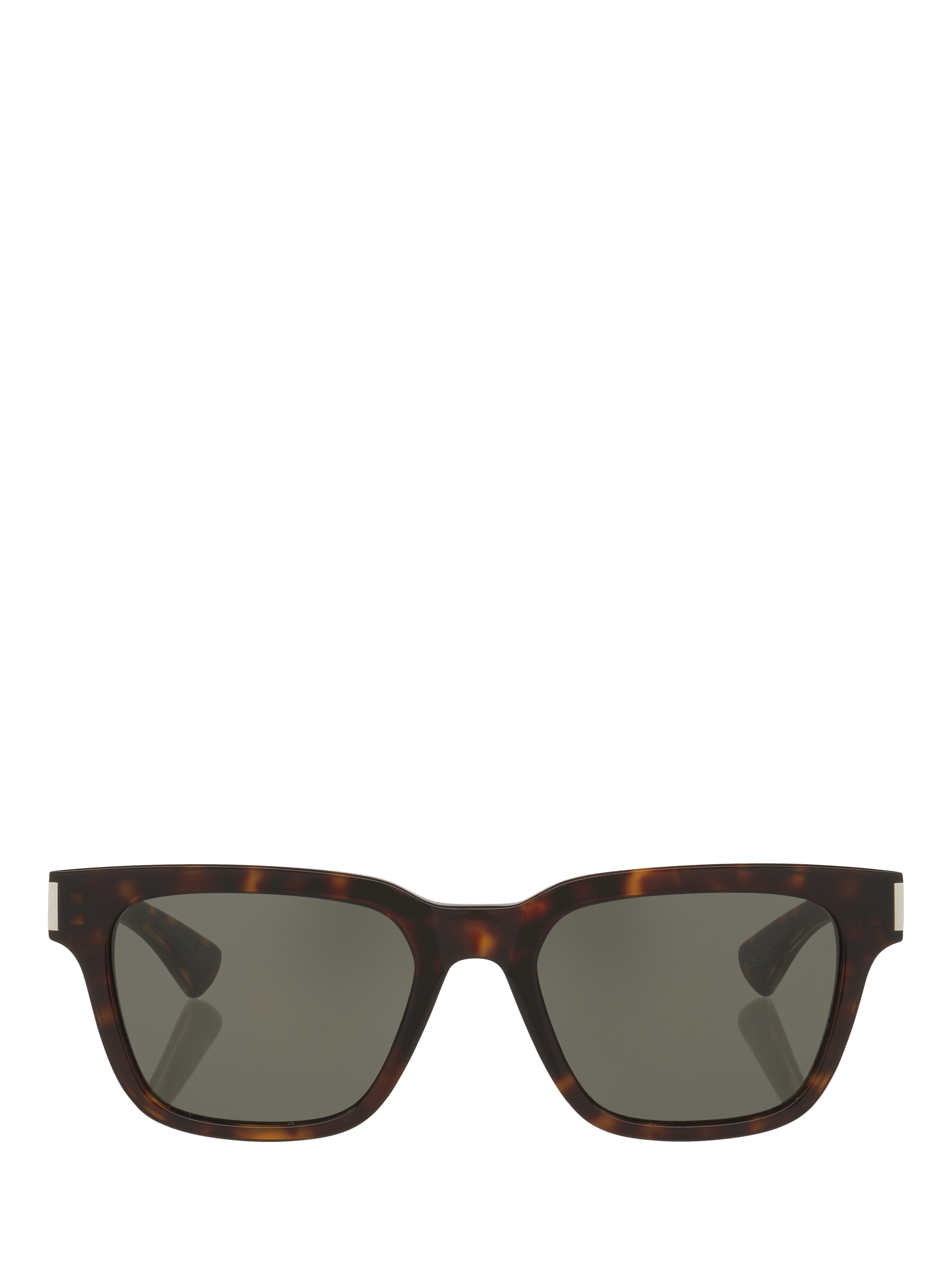 Product image 2 of 5, which shows Yves Saint Laurent YS000835 Unisex Rectangular Sunglasses, Tortoise/Grey