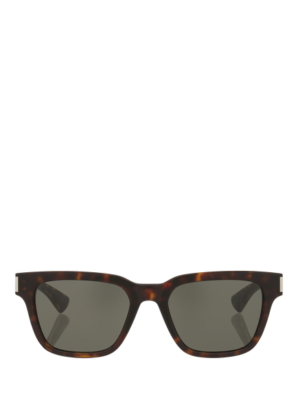 Yves Saint Laurent YS000835 Unisex Rectangular Sunglasses, Tortoise/Grey - view 2, Tortoise/Grey