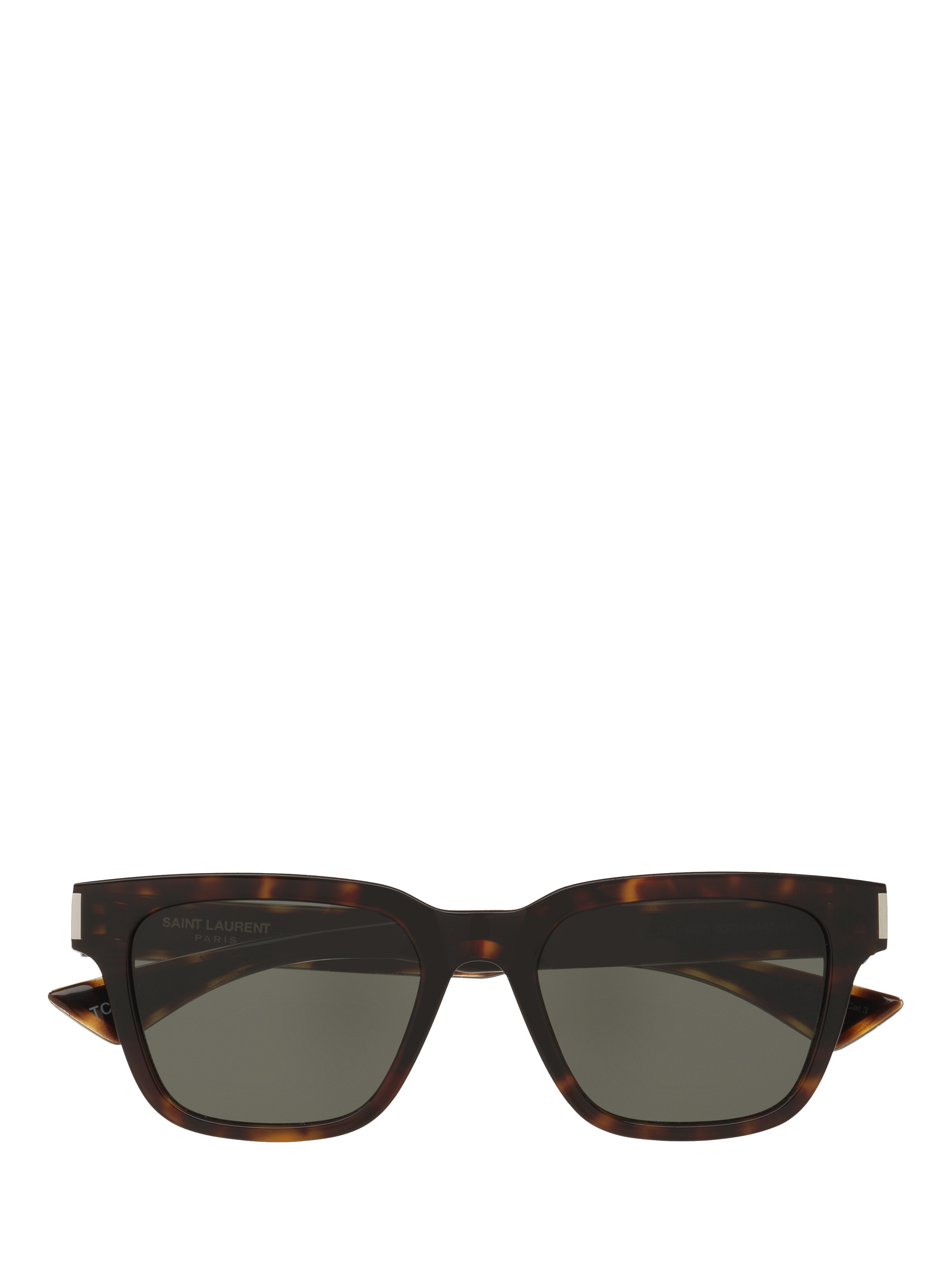 Product image 5 of 5, which shows Yves Saint Laurent YS000835 Unisex Rectangular Sunglasses, Tortoise/Grey