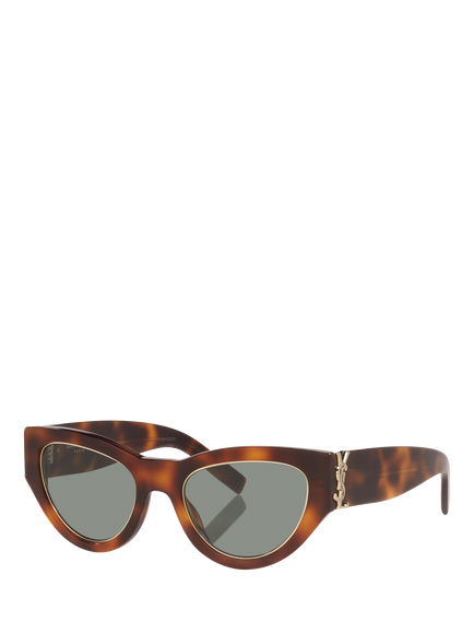 Yves Saint Laurent YS000850 Women's Cat Eye Sunglasses, Tortoise/Green, Tortoise/Green
