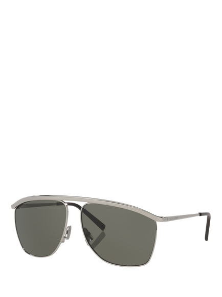 Yves Saint Laurent YS000856 Women's Aviator Sunglasses, Silver, Silver