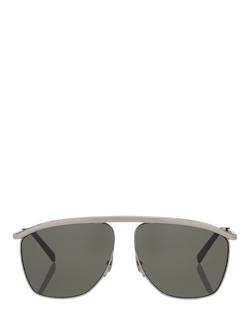 Yves Saint Laurent YS000856 Women's Aviator Sunglasses, Silver - view 2, Silver