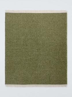 John Lewis Boucle Throw - view 2, Green Mid