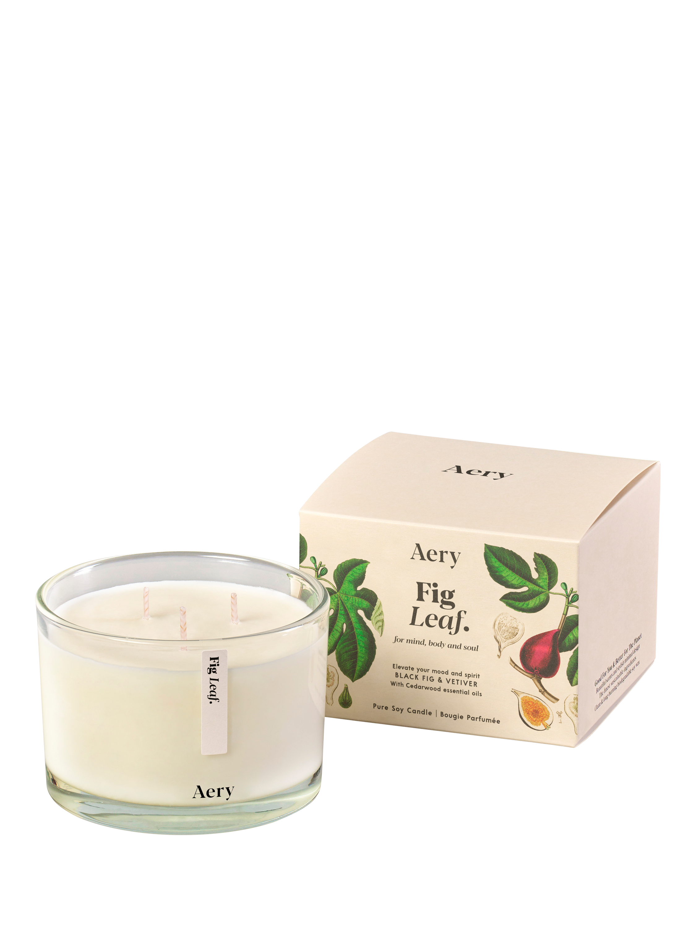 Aery Fig Leaf Three Wick Scented Candle, 1kg
