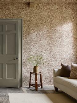 Morris & Co. Chamomile Wallpaper, China Blue, Flax/Madder