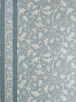 Morris & Co. Etched Scrolling Tulip Wallpaper, Faded Indigo
