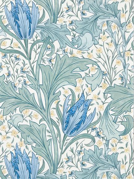 Morris & Co.Lent Lily Wallpaper, Cornflower Blue