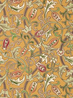 Morris & Co. Scrolling Tulip Wallpaper, Gold