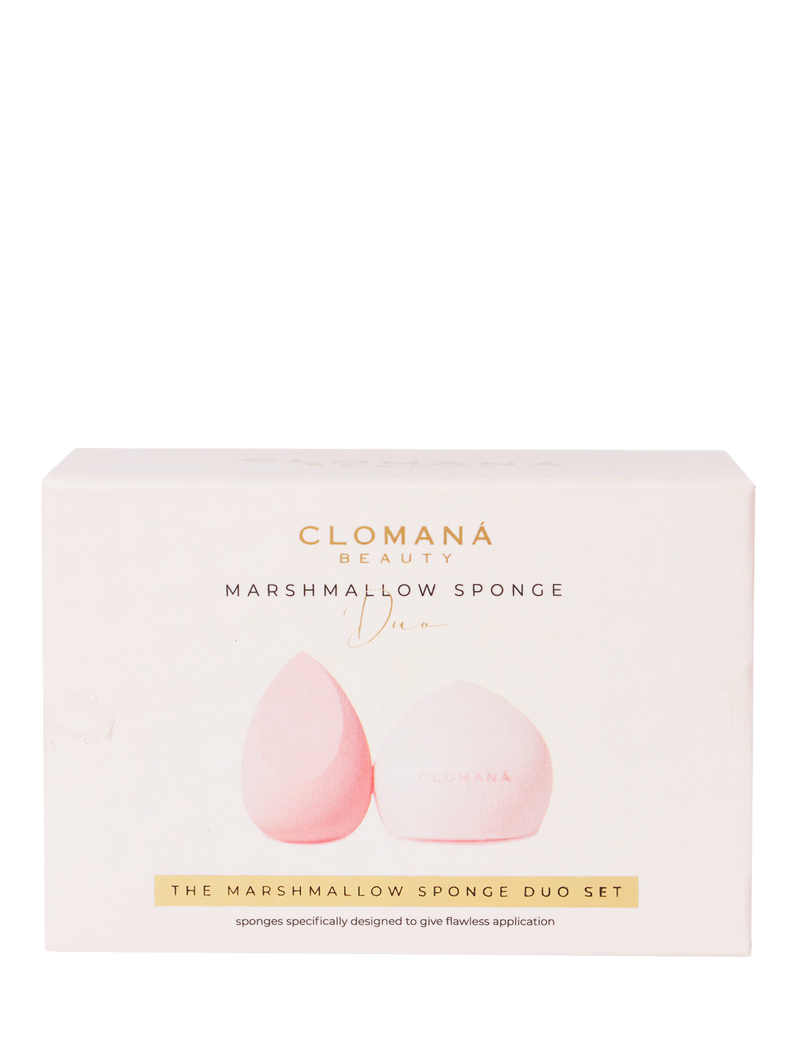 Product image 1 of 2, which shows Clomaná Beauty Marshmallow Makeup Sponge Duo
