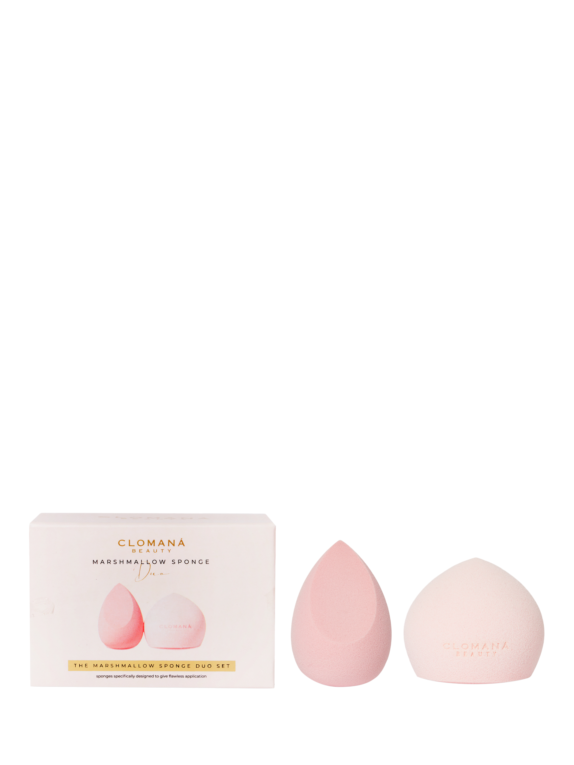 Product image 2 of 2, which shows Clomaná Beauty Marshmallow Makeup Sponge Duo