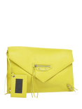 Pre-loved Balenciaga Leather Paper Clutch Bag, Yellow