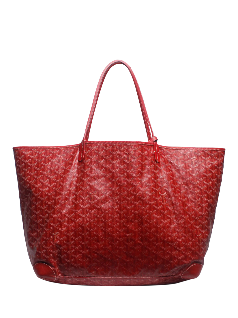 Pre-loved Goyard St Louis Leather Tote Bag, Red