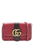 Pre-loved GUCCI Arli Leather Shoulder Bag, Red/Black