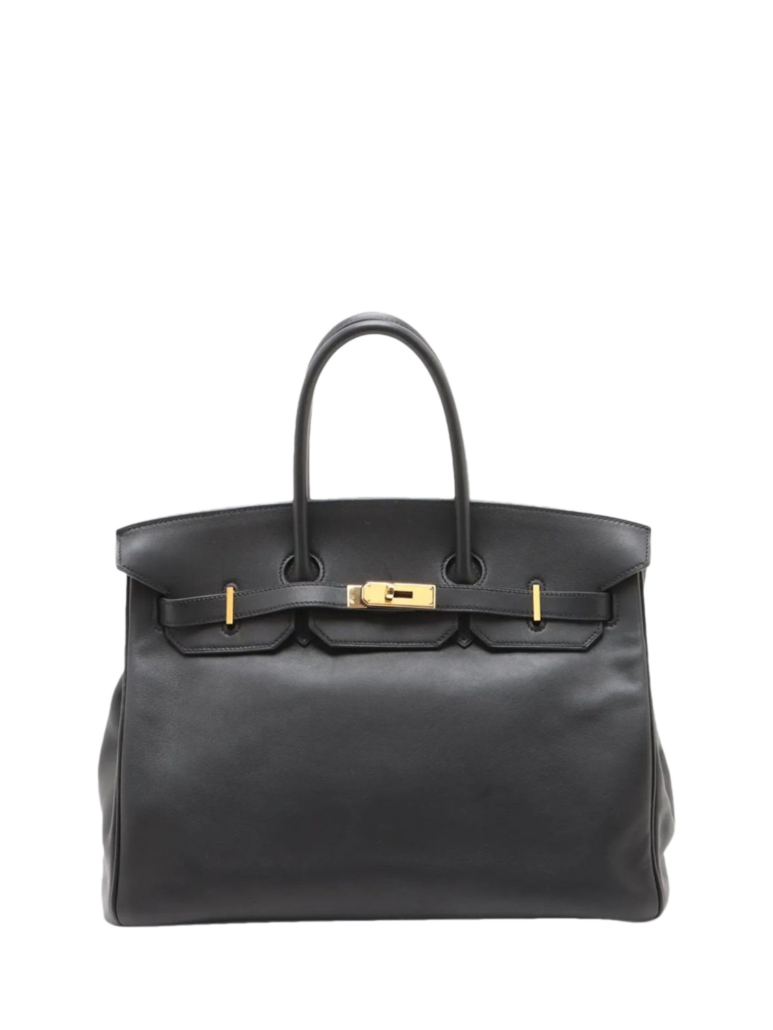 Pre-loved Hermès 2008 Birkin 35 Le Tournay Veau Swift Top Handle Bag, Black