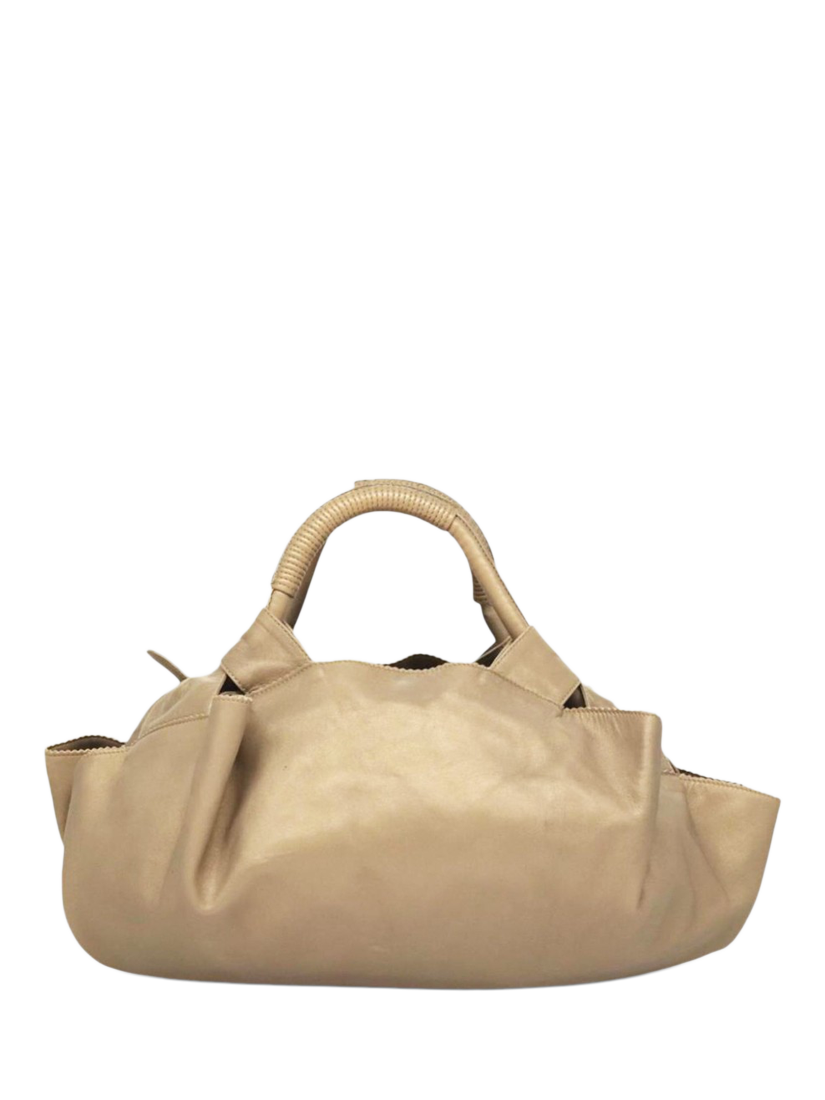 Product image 4 of 10, which shows Pre-loved LOEWE Nappa Aire Anagram Grab Bag, Gold