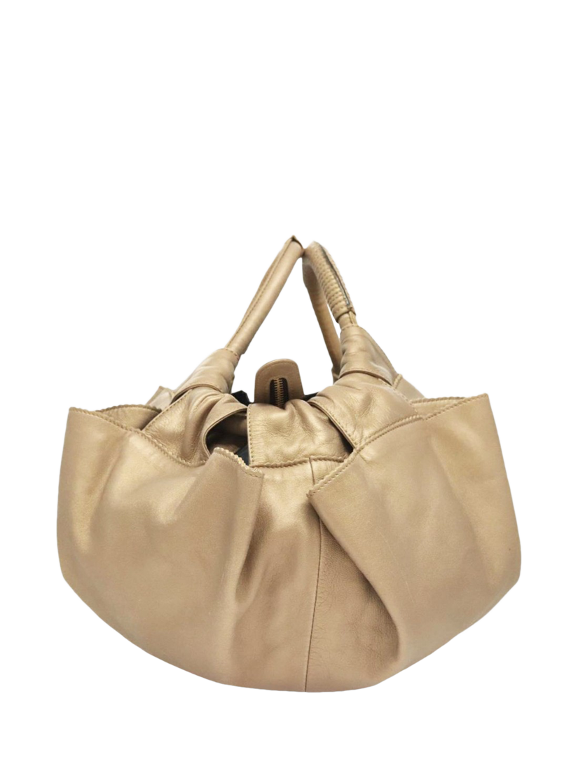 Product image 5 of 10, which shows Pre-loved LOEWE Nappa Aire Anagram Grab Bag, Gold
