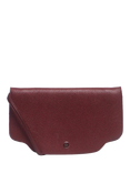 Pre-loved Loro Piana Leather Cross Body Bag, Burgundy