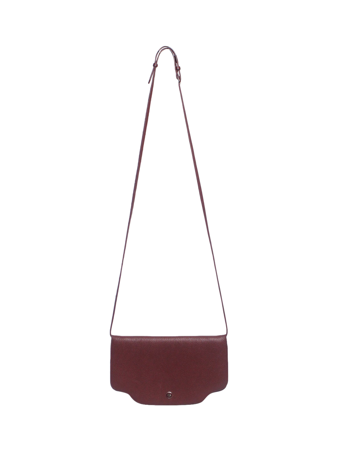 Product image 3 of 10, which shows Pre-loved Loro Piana Leather Cross Body Bag, Burgundy