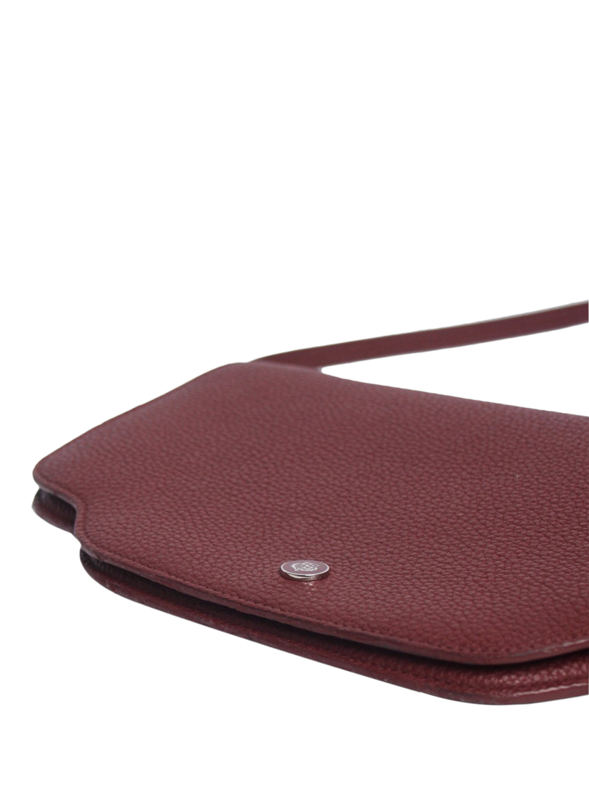Product image 9 of 10, which shows Pre-loved Loro Piana Leather Cross Body Bag, Burgundy