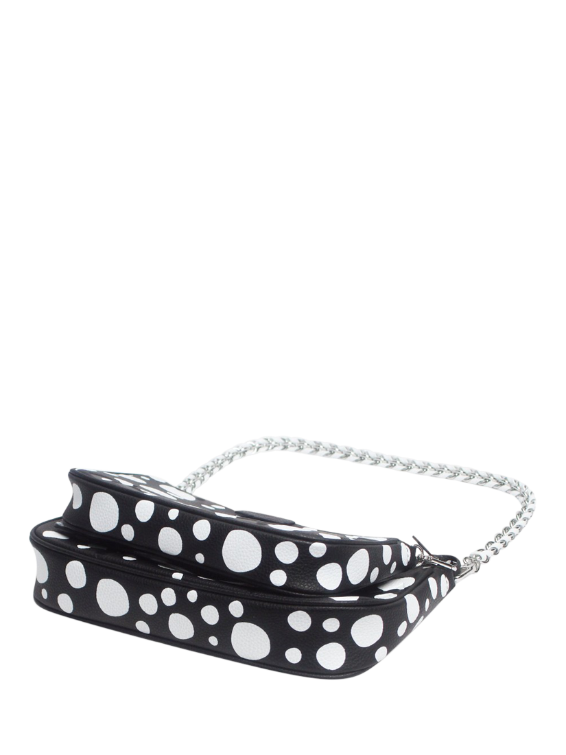 Product image 3 of 8, which shows Pre-loved Louis Vuitton x Yayoi Kusama 2021 Empriente Leather Shoulder Bag, Black/White