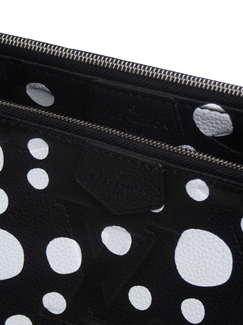 Product image 4 of 8, which shows Pre-loved Louis Vuitton x Yayoi Kusama 2021 Empriente Leather Shoulder Bag, Black/White