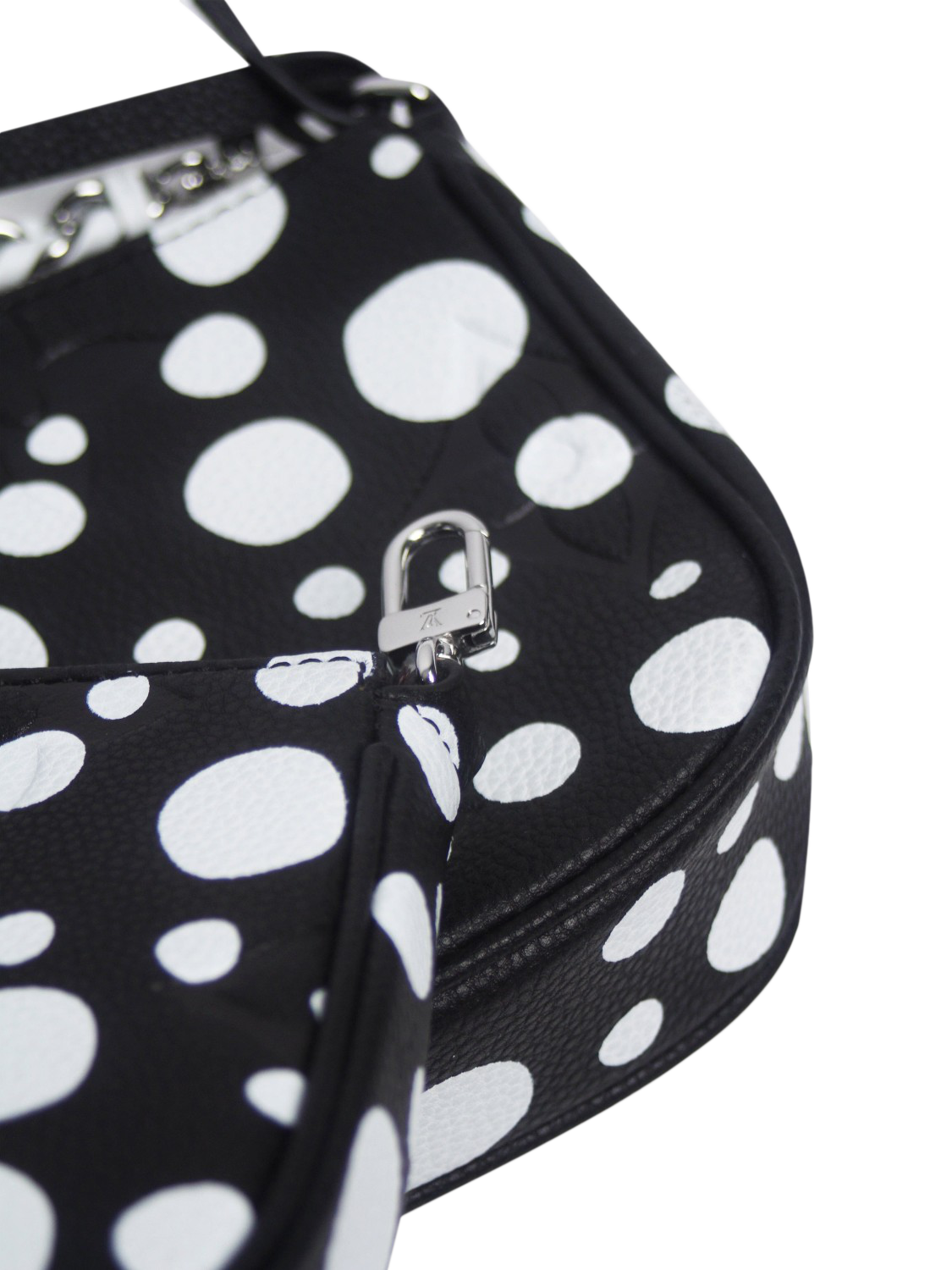 Product image 5 of 8, which shows Pre-loved Louis Vuitton x Yayoi Kusama 2021 Empriente Leather Shoulder Bag, Black/White