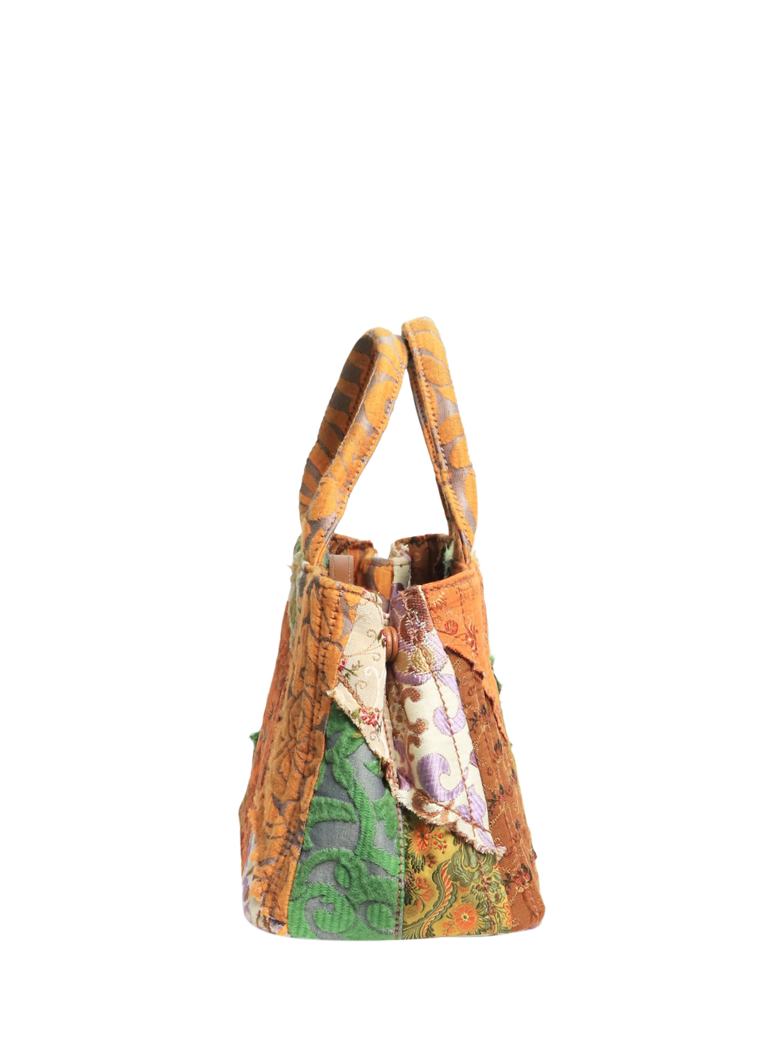 Product image 2 of 10, which shows Pre-loved Prada Patchwork Embroidered 2Way Shoulder Bag, Multi