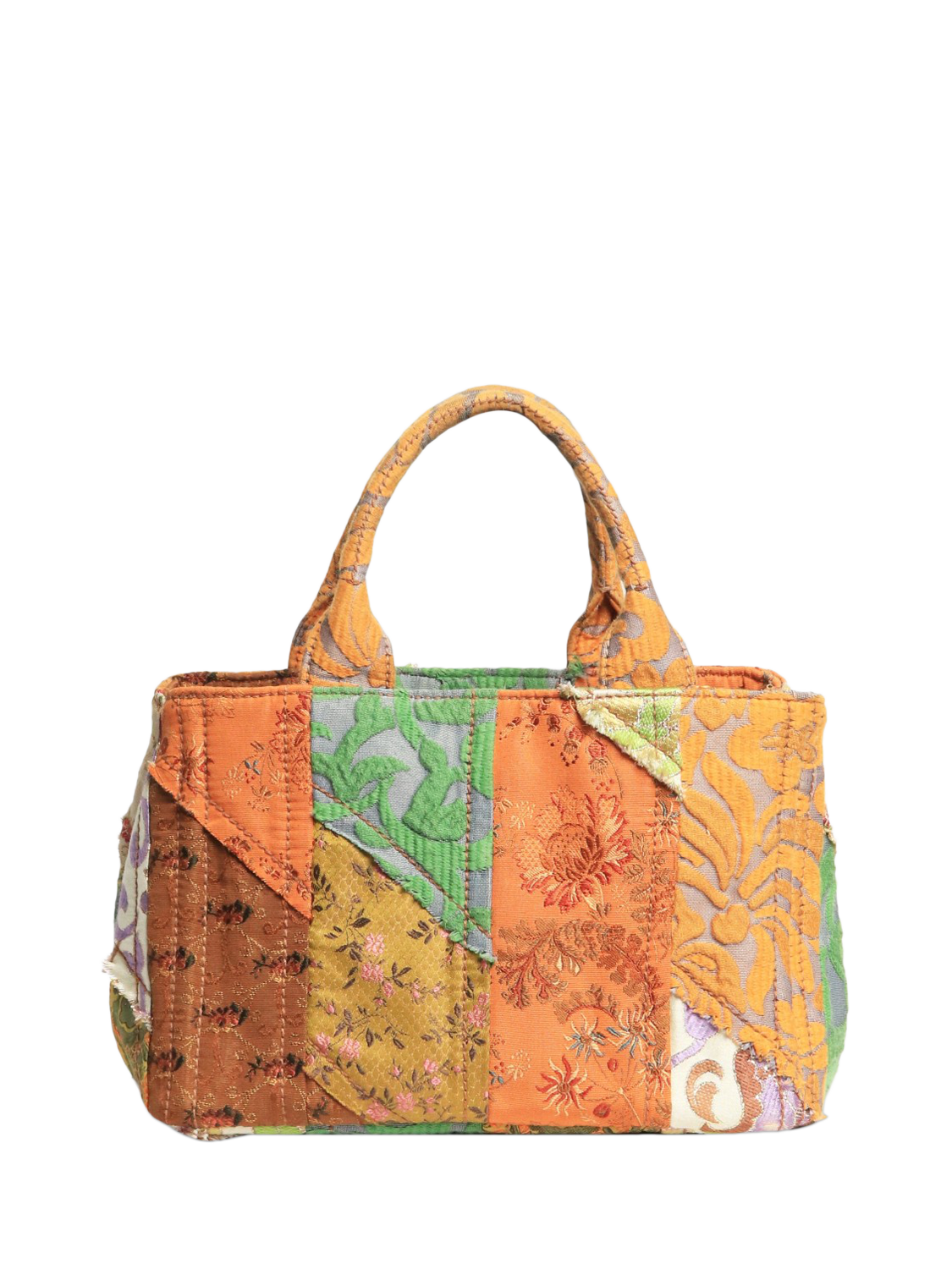 Product image 3 of 10, which shows Pre-loved Prada Patchwork Embroidered 2Way Shoulder Bag, Multi