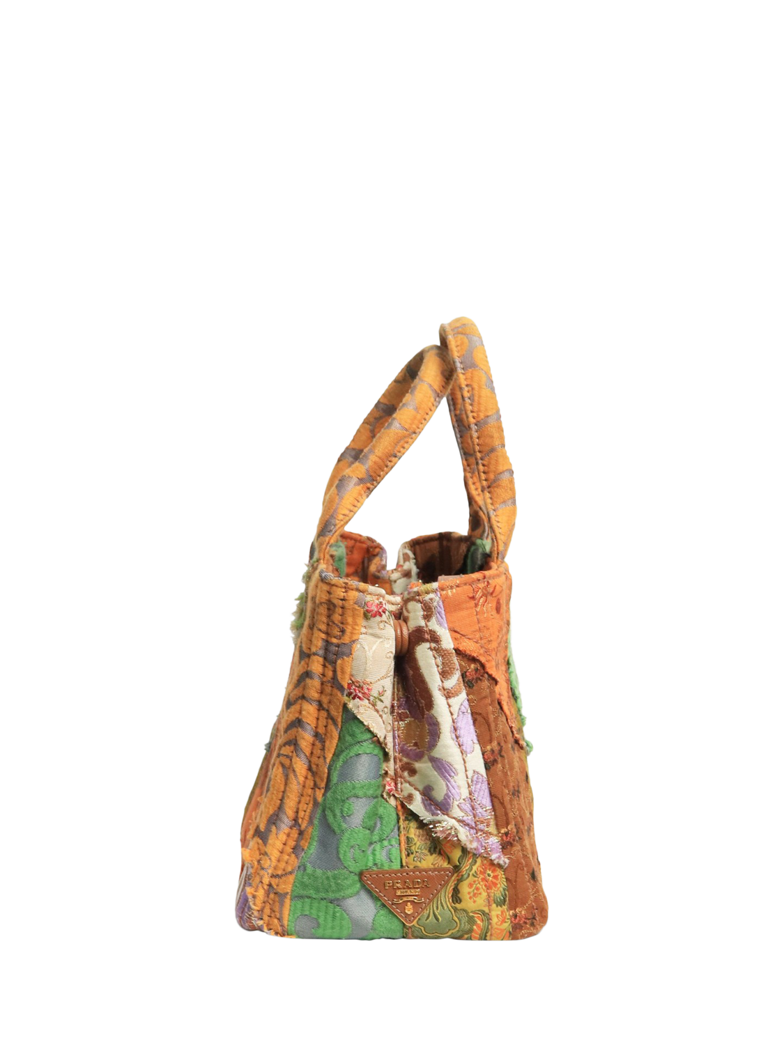 Product image 7 of 10, which shows Pre-loved Prada Patchwork Embroidered 2Way Shoulder Bag, Multi